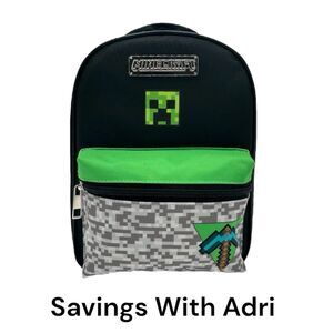 Minecraft Insulated Lunch Bag with Mesh Bottle Pocket